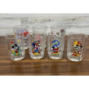 Walt Disney World McDonald Glasses Donald Duck Buzz Mickey and Minnie 1996 2002